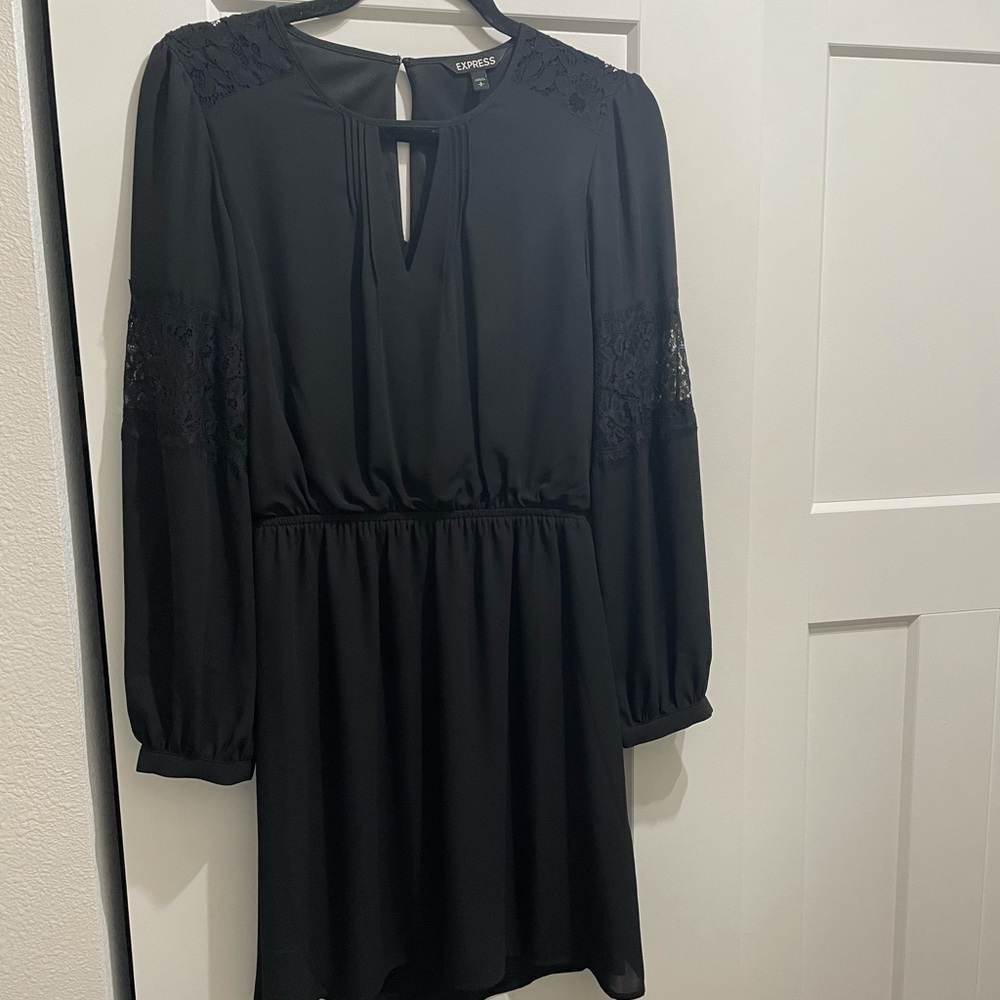 Express Dress Black Long Sleeve Womens Small